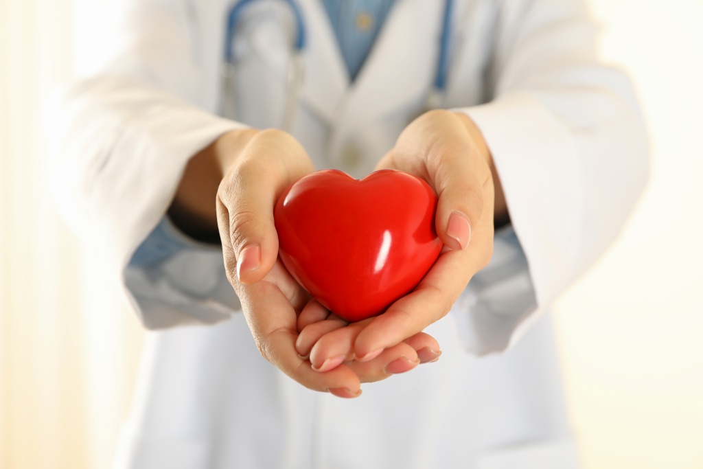 кардиолог с сердцем в руках